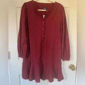 NWT Gap Houndstooth Flannel Dress